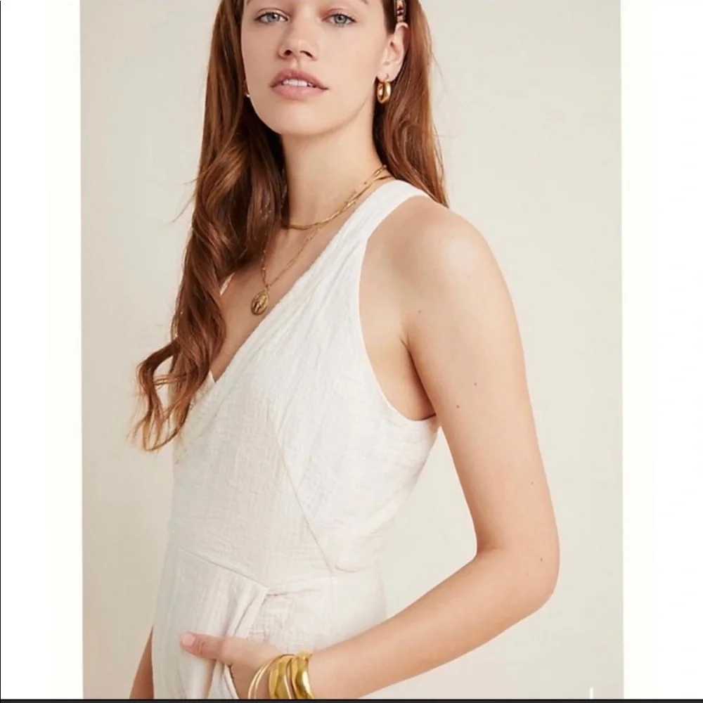 New• Anthropologie • DEMI TEXTURED JUMPSUIT - Picture 4 of 8